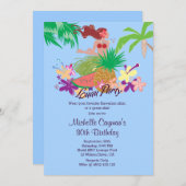 Hawaiisches Luau Party Einladung (Vorne/Hinten)