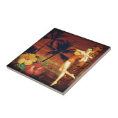 hawaiisches Mädchen des tropischen Fliese (Seite)