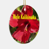 Hawaiisches Mele Kalikimaka Keramikornament (Rechts)