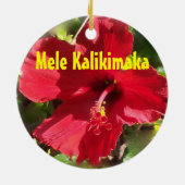 Hawaiisches Mele Kalikimaka Keramikornament (Hinten)