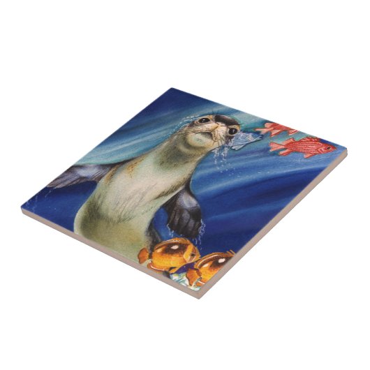 Hawaiisches Mönch-Siegel Fliese (Seite)