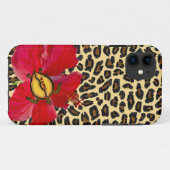 Hawaiisches Oahu Honu und goldener Leopard-Druck Case-Mate iPhone Hülle (Rückseite (Horizontal))
