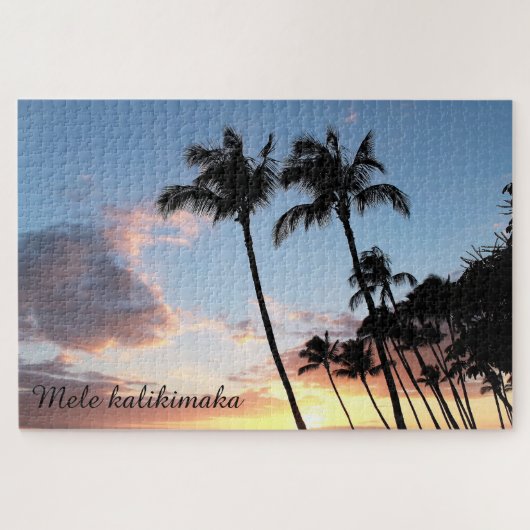 Hawaiisches Palme-Weihnachtspuzzlespiel Puzzle (Horizontal)