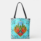 Hawaiisches Paradies zweimal (blau) Tasche (Rückseite)