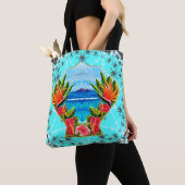 Hawaiisches Paradies zweimal (blau) Tasche (Von Nahem)