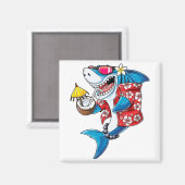 Hawaiisches Shirt für Männer Frauen Mädchen Kinder Magnet (Vorderseite/Rückseite)