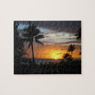 Hawaiisches Sonnenuntergang-Puzzlespiel Puzzle
