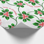 Hawaiisches Stechpalme Mele Kalikimaka Geschenkpapier (Ecke)