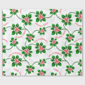 Hawaiisches Stechpalme Mele Kalikimaka Geschenkpapier (Flach)