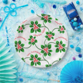 Hawaiisches Stechpalme Mele Kalikimaka Pappteller (Party)