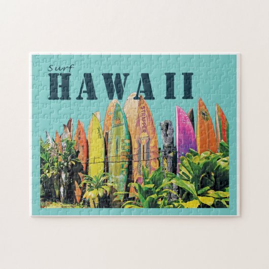 Hawaiisches Surfbrett-Zaunpuzzlespiel Puzzle (Horizontal)