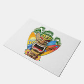 Hawaiisches surfendes Tiki Fußmatte (Schrägansicht)