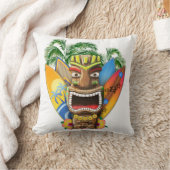 Hawaiisches surfendes Tiki Kissen (Decke)