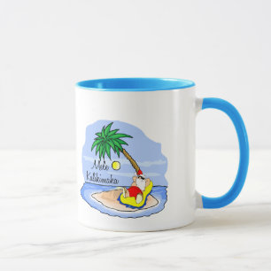 Hawaiisches T-Stück 5 Sun-Badens Sankt Weihnachts Tasse