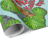 Hawaiisches Tiki Mele Kalikimaka Packpapier (Rolleneckpunkt)