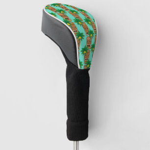 Hawaiisches Tiki Wiederholungs-Muster Golf Headcover