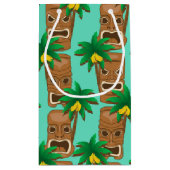 Hawaiisches Tiki Wiederholungs-Muster Kleine Geschenktüte (Rückseite)