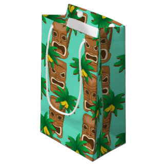 Hawaiisches Tiki Wiederholungs-Muster Kleine Geschenktüte