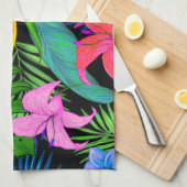 Hawaiisches tropisches Blumen-Muster Geschirrtuch (Viertel Falte)