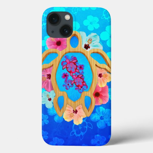 Hawaiisches tropisches Honu Case-Mate iPhone Hülle (Rückseite)