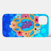 Hawaiisches tropisches Honu Case-Mate iPhone Hülle (Rückseite (Horizontal))