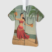 Hawaiisches Vintages Mele Kalikimaka Aloha Shirt Ornament (Vorderseite)