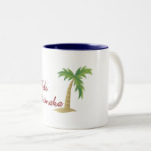 Hawaiisches Weihnachten 2 der Palme Zweifarbige Tasse (VorderseiteRechts)