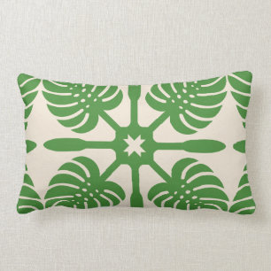 HAWAISCH-QUILT-PILLOW - Monstera Lendenkissen