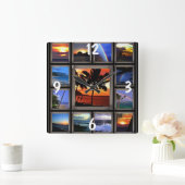 Hawaitische Szenen Wall Clock Quadratische Wanduhr (Zuhause)