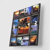 Hawaitische Szenen Wall Clock Quadratische Wanduhr (Winkel)