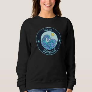 Hawi Hi Hawaii Souvenir Schifffahrt Surfer Grafik Sweatshirt