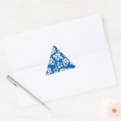 Hawiian Blue Blume Pattern Dreieckiger Aufkleber (Umschlag)