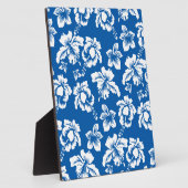 Hawiian Blue Blume Pattern Fotoplatte (Seite)