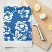 Hawiian Blue Blume Pattern Geschirrtuch (Viertel Falte)