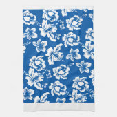 Hawiian Blue Blume Pattern Geschirrtuch (Vertikal)