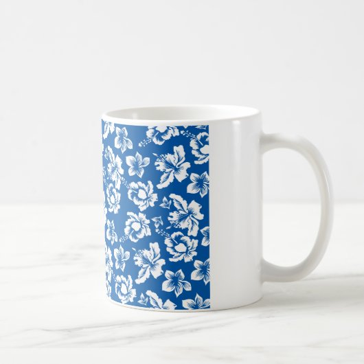 Hawiian Blue Blume Pattern Kaffeetasse (Rechts)