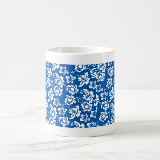 Hawiian Blue Blume Pattern Kaffeetasse (Mittel)