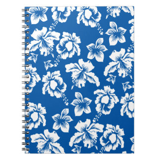 Hawiian Blue Blume Pattern Notizblock