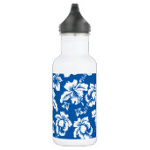 Hawiian Blue Blume Pattern Trinkflasche (Rechts)