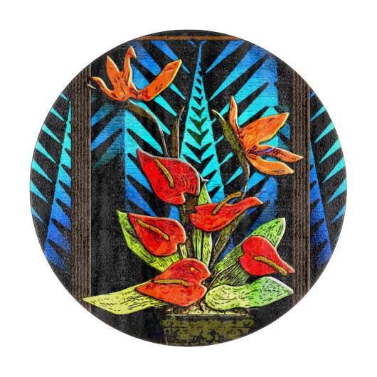 Hawiian Christmas Bouquet Charcuterie Board Schneidebrett (Vorderseite)