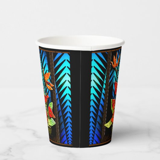 Hawiian Christmas Bouquet Pappbecher (Rechts)