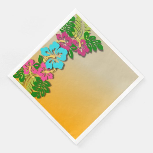 Hawiian Luau Paper Napkins Serviette (Ecke)