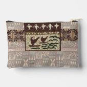 Hawiian Sailing Canoe & Paddlemen Tapa Small Pouch Zubehörtasche (Rückseite)