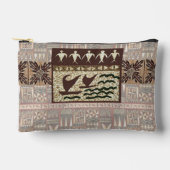 Hawiian Sailing Canoe & Paddlemen Tapa Small Pouch Zubehörtasche (Vorderseite)