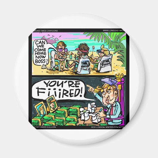 Hawiian Trump Detectives Funny Gifts & Cards Magnet (Vorne)