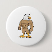 Hawk als Bodybuilder mit Six Pack Button (Vorderseite)