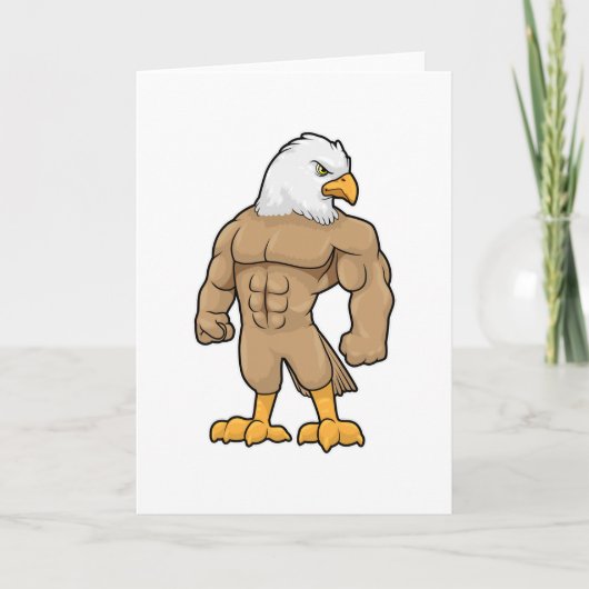 Hawk als Bodybuilder mit Six Pack Karte (Vorderseite)