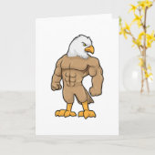 Hawk als Bodybuilder mit Six Pack Karte (Gelbe Blume)