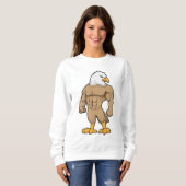 Hawk als Bodybuilder mit Six Pack Sweatshirt (Vorne ganz)