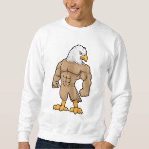 Hawk als Bodybuilder mit Six Pack Sweatshirt